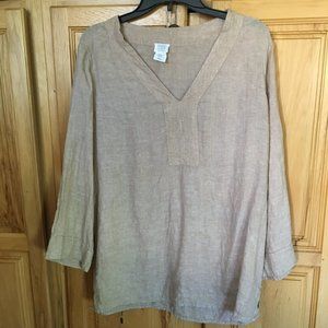 SIGRED OLSEN 100% LINEN BLOUSE